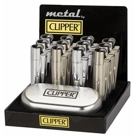 CLIPPER METAL FLINT - SILVER COLOUR -