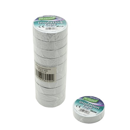 PVC ELECTRICAL INSULATION TAPE 19MM-20M - WHITE