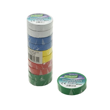PVC ELECTRICAL INSULATION TAPE 19MM-20M - ASSORTED