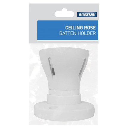 STATUS -  CEILING ROSE BATTEN LAMPHOLDER STRAIGHT