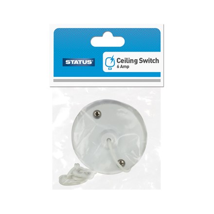 STATUS - 6 AMP 2 WAY CEILING SWITCH WITH PULL CORD
