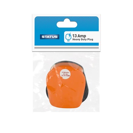 STATUS - 13 AMP ORANGE HEAVY DUTY PLUG