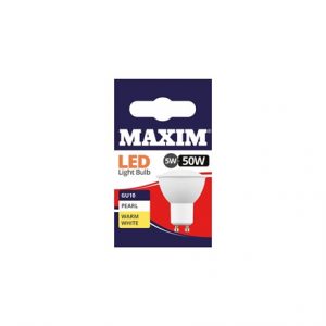 MAXIM LED BULB - GU10  WARM WHITE - 5W/50W