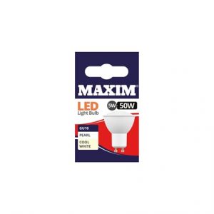 MAXIM LED BULB - GU10 COOL WHITE - 5W/50W