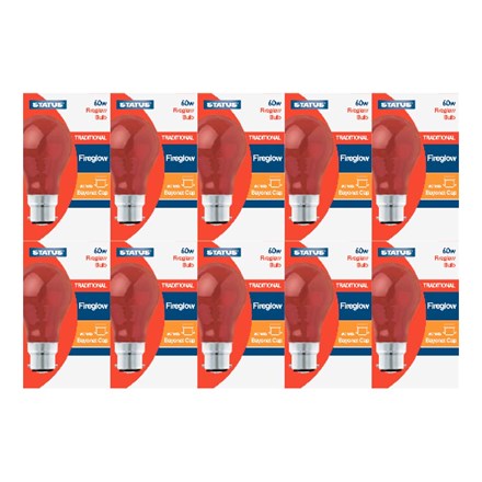 STATUS -  B22 RED FIREGLOW BULB - 60W