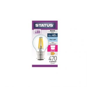STATUS FILAMENT BULB- BC ROUND DAY LIGHT 4W/40W