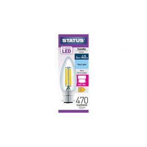 STATUS FILAMENT BULB- BC CANDLE DAY LIGHT 4W/40W