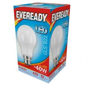 EVEREADY LED BULB - GLS DAYLIGHT - B22 5.5W-40W