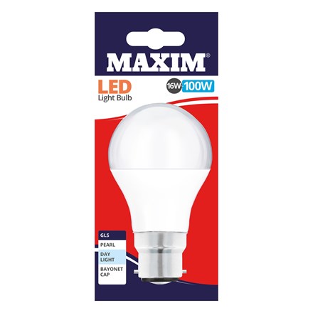 MAXIM LED BULB - GLS DAY LIGHT - BC 13W/100W