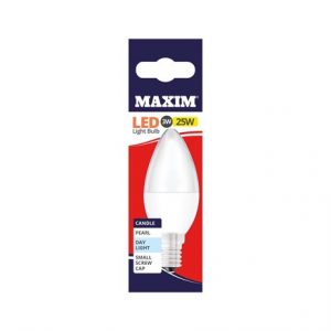 MAXIM LED BULB - CANDLE DAY LIGHT - SES 3W/25W