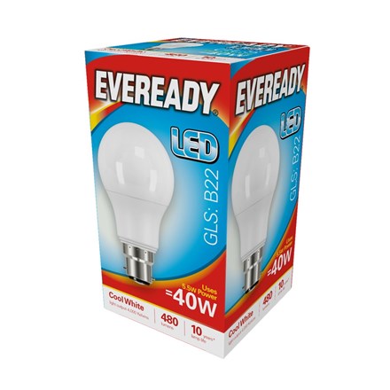 EVEREADY LED BULB - GLS COOL WHITE - B22 5.5W-40W