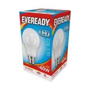 EVEREADY LED BULB - GLS COOL WHITE - B22 5.5W-40W