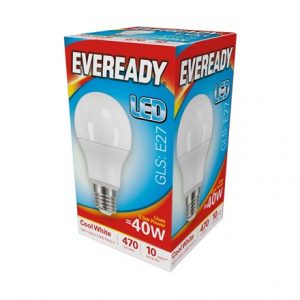 EVEREADY LED BULB - GLS COOL WHITE - E27 5.5W-40W