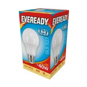 EVEREADY LED BULB - GLS WARM WHITE - E27 5.5W-40W