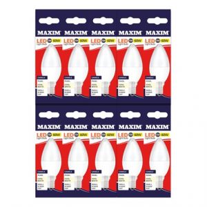 MAXIM LED BULB - CANDLE - SES COOL WHITE 7.5W=60W