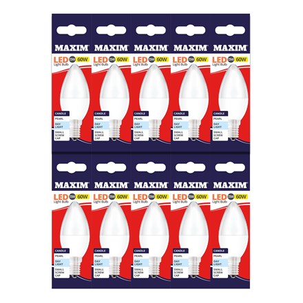 MAXIM LED BULB - CANDLE - SES DAY LIGHT- 7.5W=60W