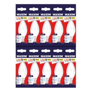 MAXIM LED BULB - CANDLE - SES DAY LIGHT- 7.5W=60W