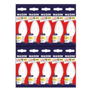 MAXIM LED BULB -CANDLE - SES WARM WHITE - 7.5W=60W