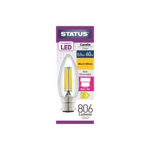 STATUS - FILAMENT CANDLE WARM WHITE - B22 - 60W