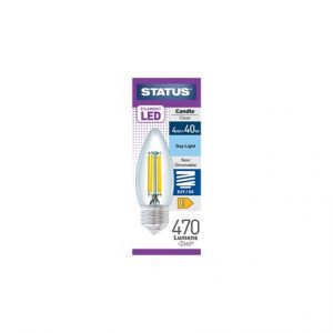 STATUS FILAMENT BULB- E27 CANDLE DAY LIGHT-4W/40W