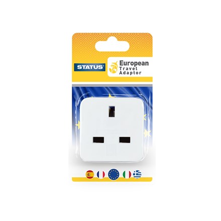 STATUS - EUROPEAN TRAVEL ADAPTOR - CARDED