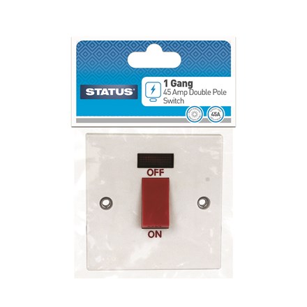 STATUS - 1 GANG 45AMP DOUBLE POLE SWITCH