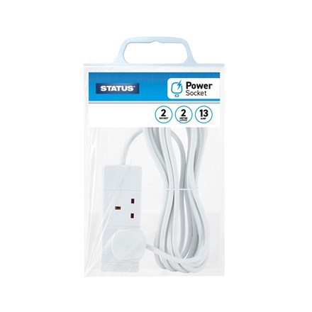 STATUS - 2 GANG 2M EXTENSION LEAD 13 AMP