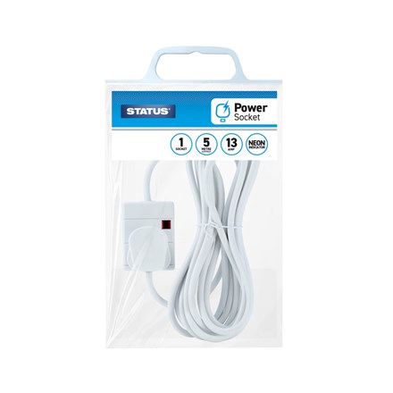 STATUS - 1 GANG 5M EXTENSION LEAD 13 AMP