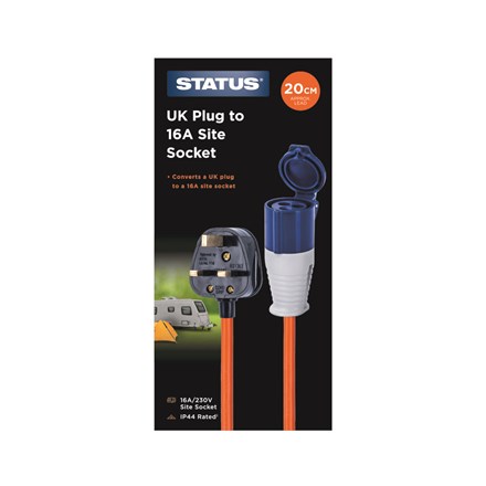 STATUS - 16 AMP UK PLUG TO SITE SOCKET