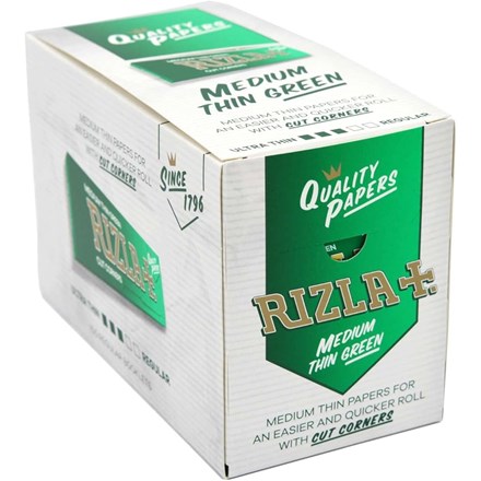 RIZLA GREEN REGULAR SIZE PAPERS - 100 PACK