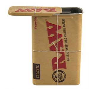 RAW METAL SLIDING TOP TOBACCO TIN