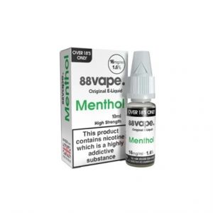 88 VAPE E-LIQUID 16MG MENTHOL 10ML