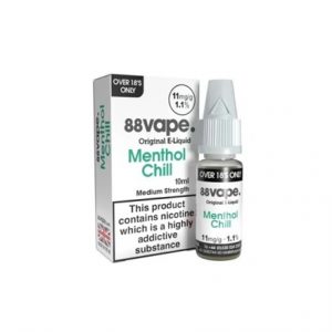 88 VAPE E-LIQUID 11MG MENTHOL CHILL 10ML
