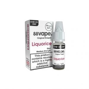 88 VAPE E-LIQUID 11MG LIQUORICE 10ML