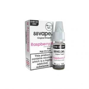 88 VAPE E-LIQUID 16MG RASPBERRY RIPPLE 10ML