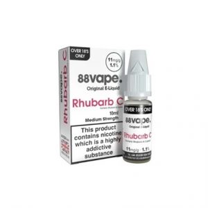88 VAPE E-LIQUID 11MG RHUBARB & CUSTARD 10ML