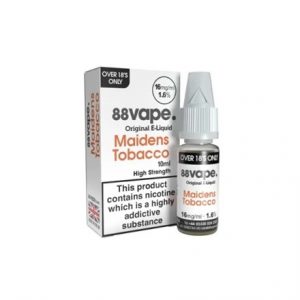 88 VAPE E-LIQUID 16MG MAIDENS TOBACCO 10ML