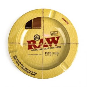 RAW ROUND METAL ASHTRAY