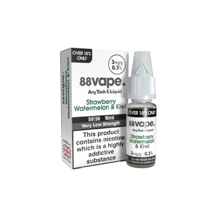 88 VAPE ANYTANK -3MG STRAWBERRY KIWI WMELON - 10ML