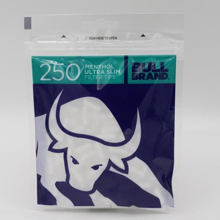 BULL BRAND ULTRA SLIM MENTHOL FILTERS - 250 TIPS