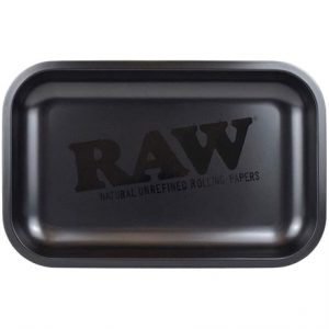RAW ROLLING TRAY MATTE BLACK MED 27.5 X 17.5 X 2