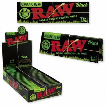 RAW BLACK ORGANIC 1 1/4 PAPERS -