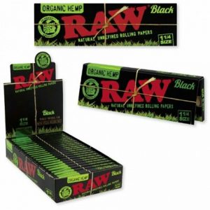 RAW BLACK ORGANIC 1 1/4 PAPERS -
