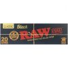 RAW BLACK CLASSIC K/S CONES - 20PK