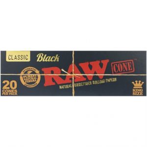 RAW BLACK CLASSIC K/S CONES - 20PK