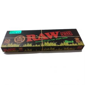 RAW  BLACK ORGANIC K/S CONES - 20PK