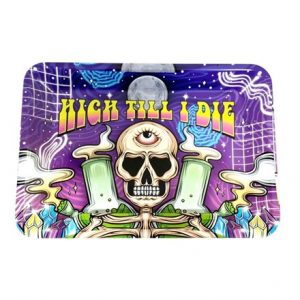 WISE SKIES METAL ROLLING TRAY - HIGH TILL I DIE