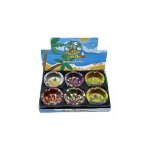 GLASS ASHTRAY LEAF DESIGN