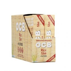 OCB - RICE SLIM PAPERS & FILTER TIPS CONNS - 32PK