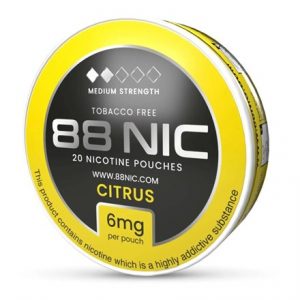88 NIC - 20 NICOTINE POUCHES 6MG - CITRUS